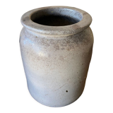 Gray stoneware pot