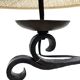 Wrought iron and cane floor lamp, 1970