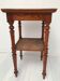 Guéridon table appoint en bois et osier vintage