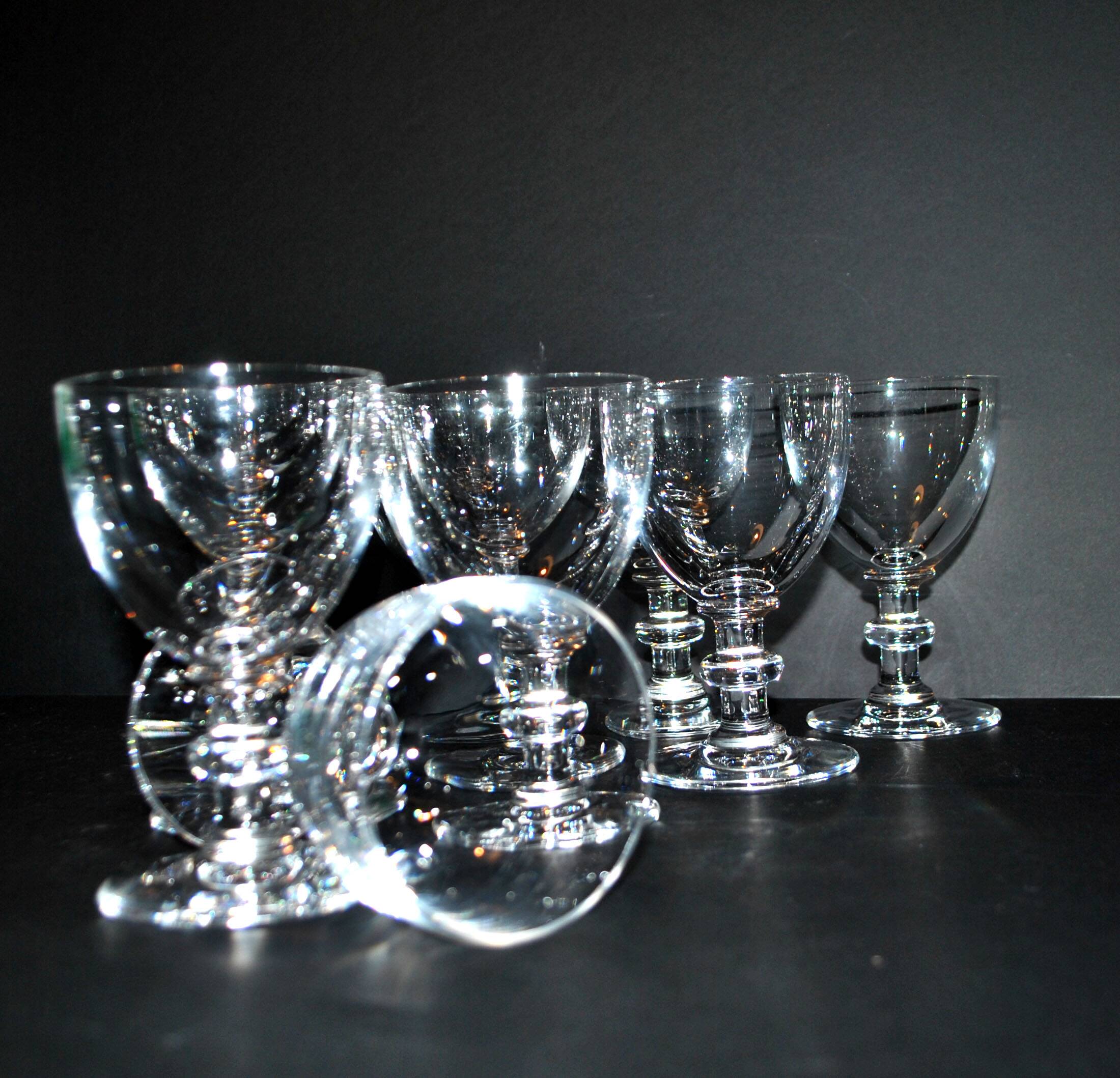 Set of 11 uncut Trianon wine glasses CRISTAL SAINT-LOUIS 2nd choice H12