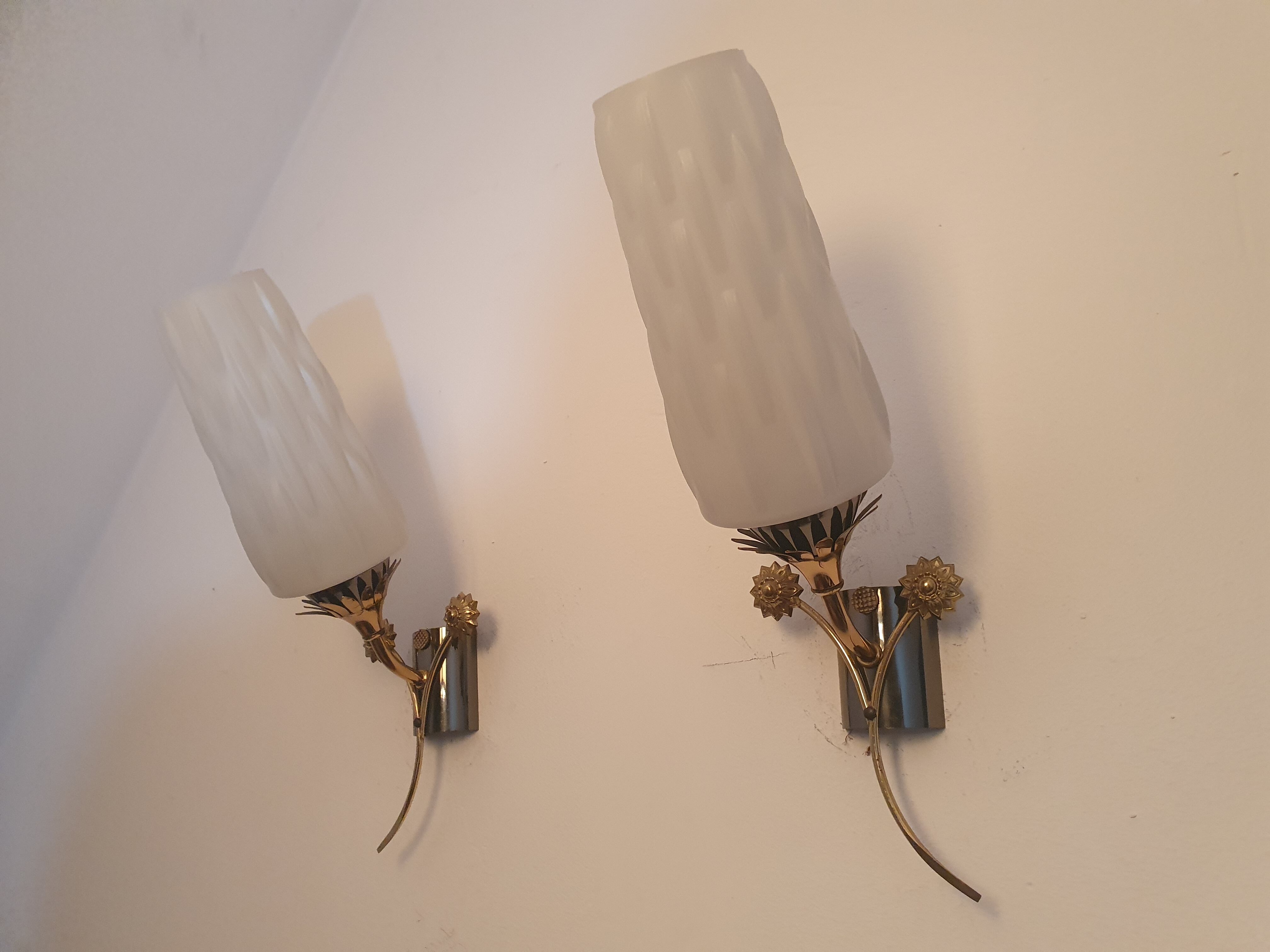 Paire d'appliques vintage Maison Arlus