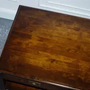 Vintage Military Campaign Coffee Table in Brass and Hardwood with Drawers