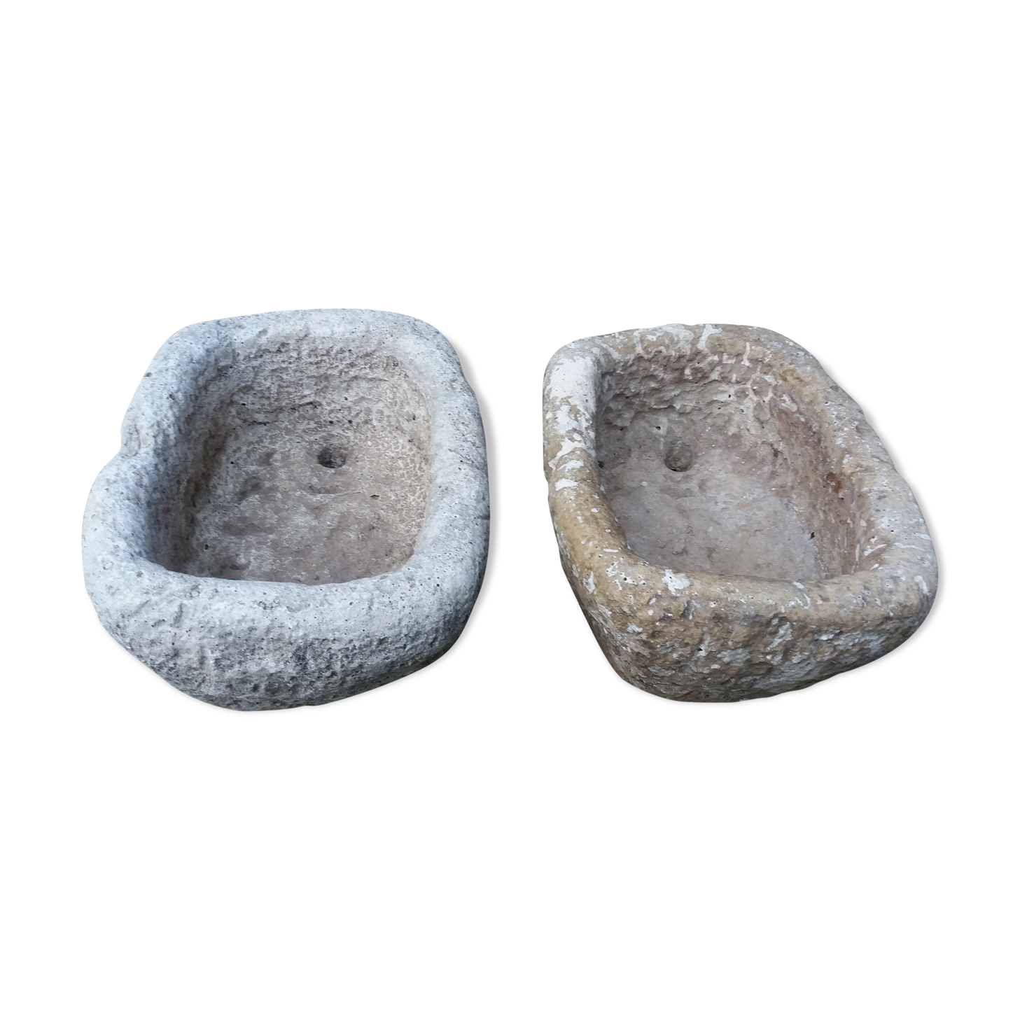 Pair of ancient stone troughs