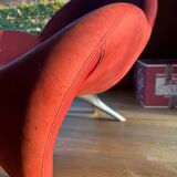 Papageno armchair leolux nubuk carmine red