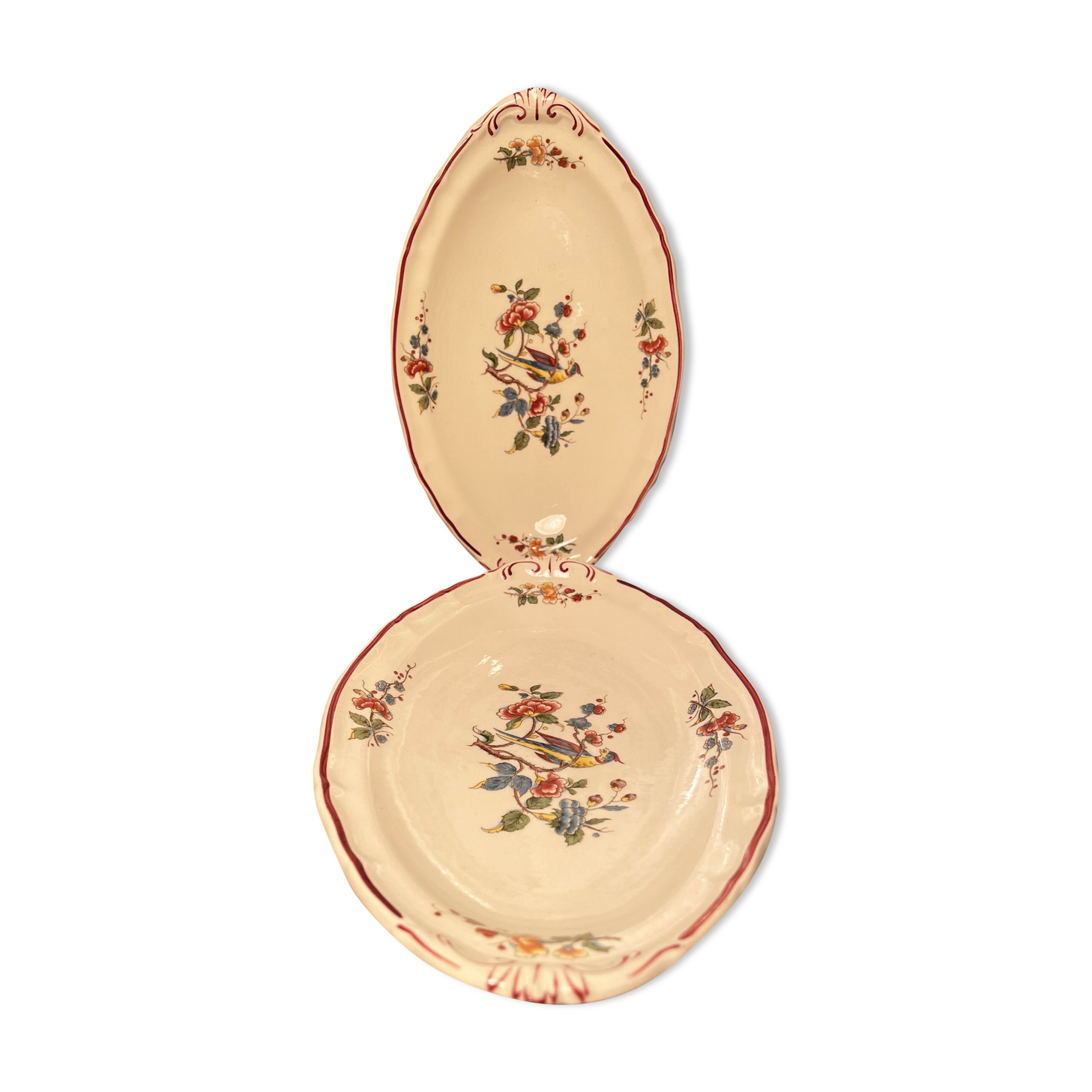 Lot de 2 raviers Villeroy et Boch Mettlach, modèle Phœnix