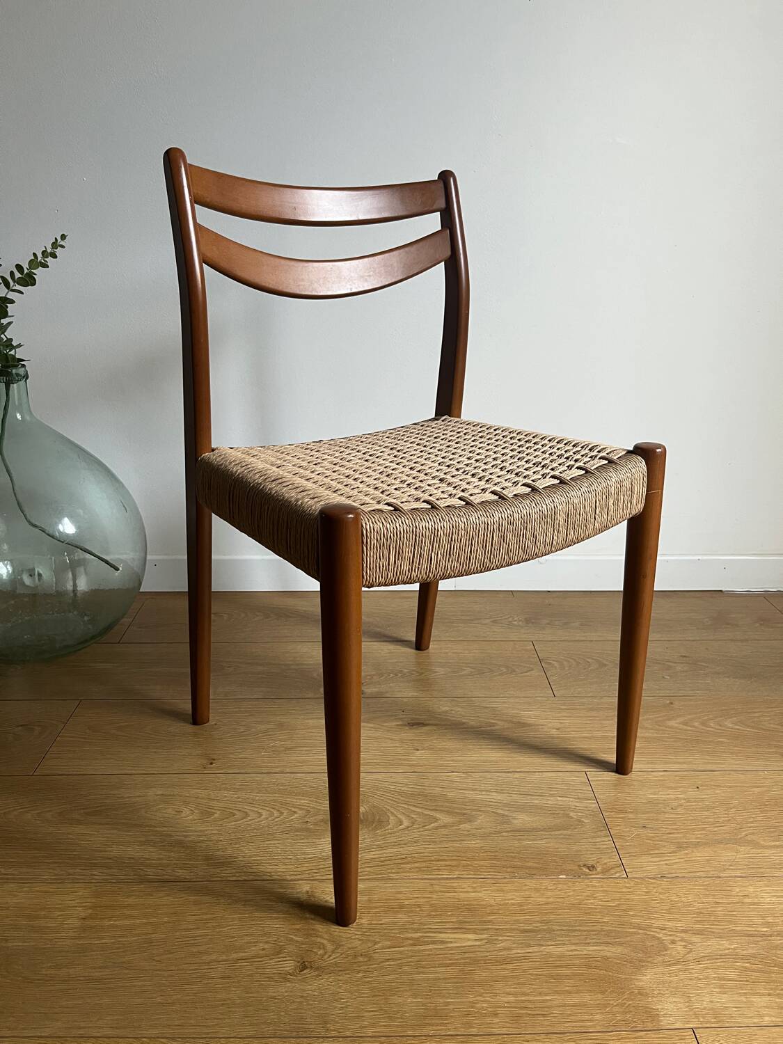Chaise vintage en corde danoise