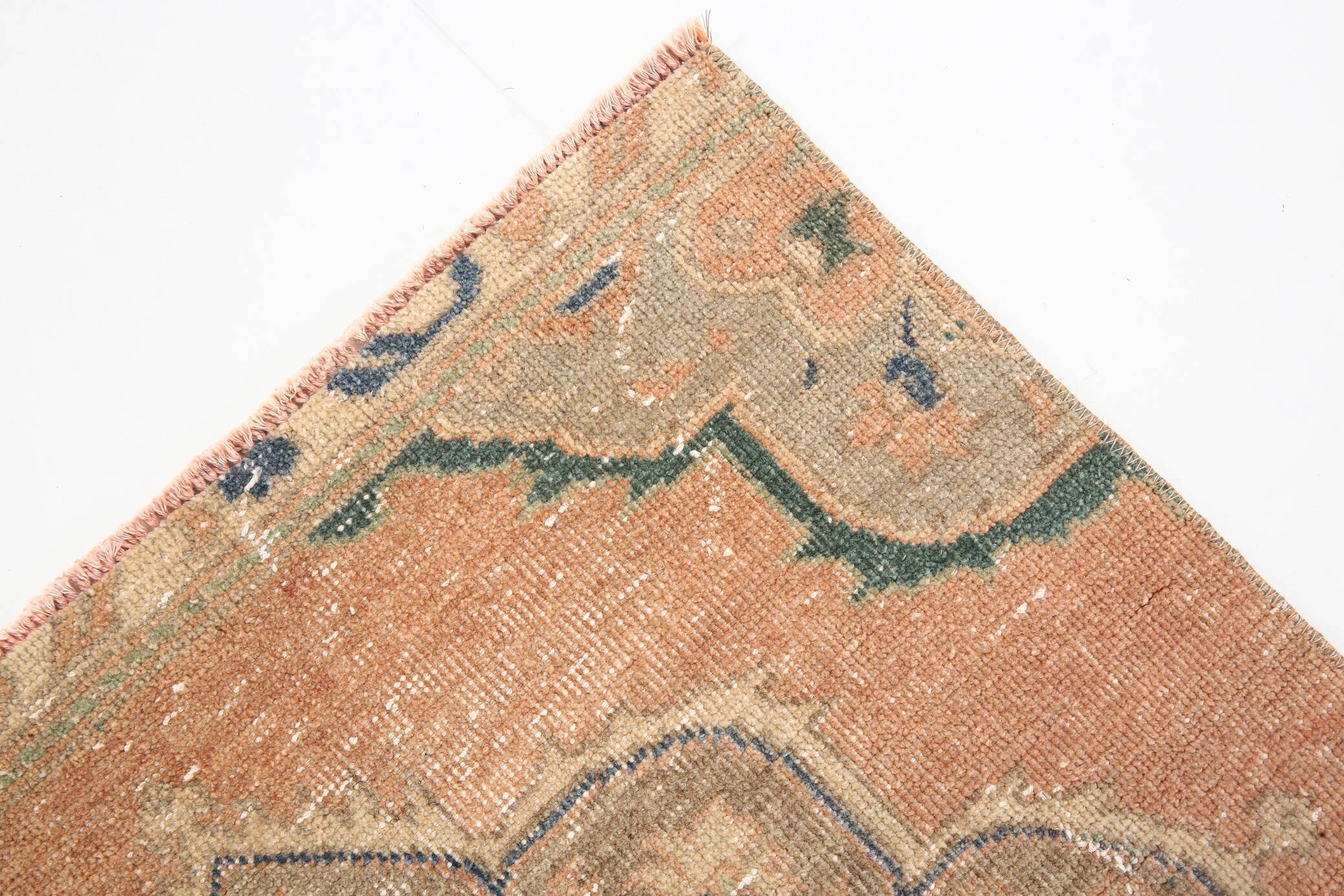 3x12 Soft Wool Pale Red Turkish Vintage Runner Rug