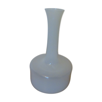 White lacquered glass vase