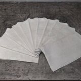 Serviettes de table anciennes damassées art nouveaux foral 60 cm
