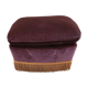 Eggplant velvet pouf