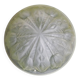 French Art Deco White Pâte de Verre Platform with Abstract Tulip Design 5145