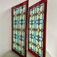 Pair of 1900 polychrome stained glass windows