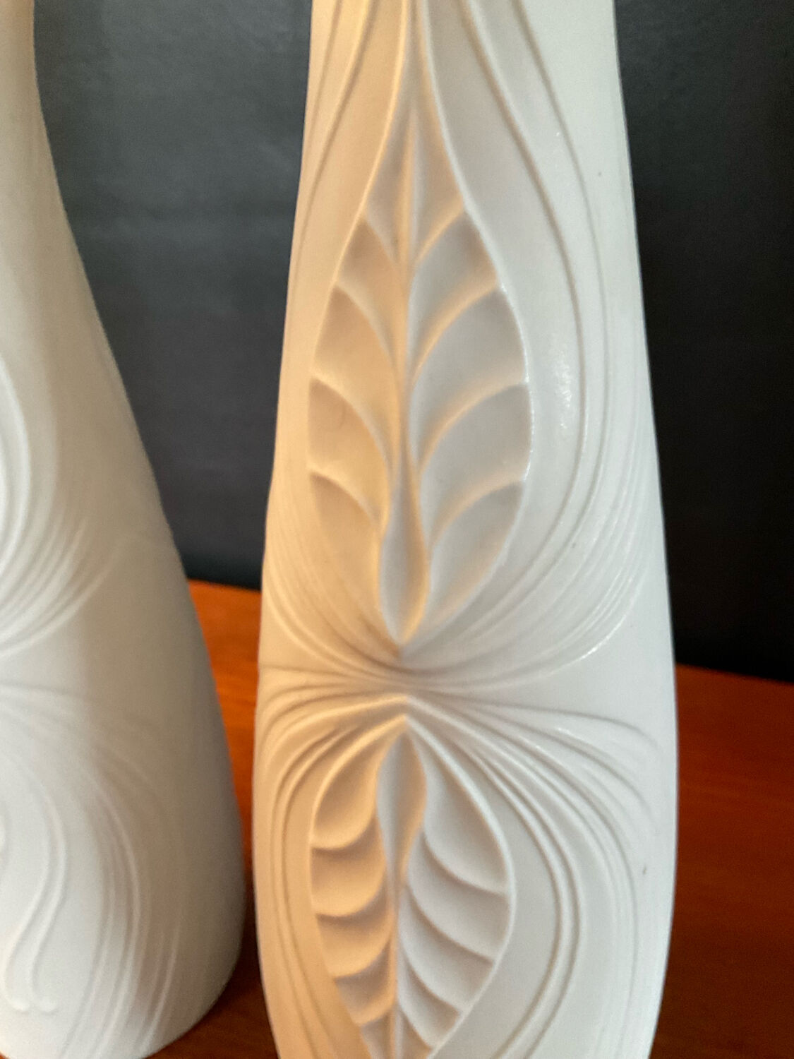 Pair of Op Art vases KPM Germany porcelain from the 1960s.