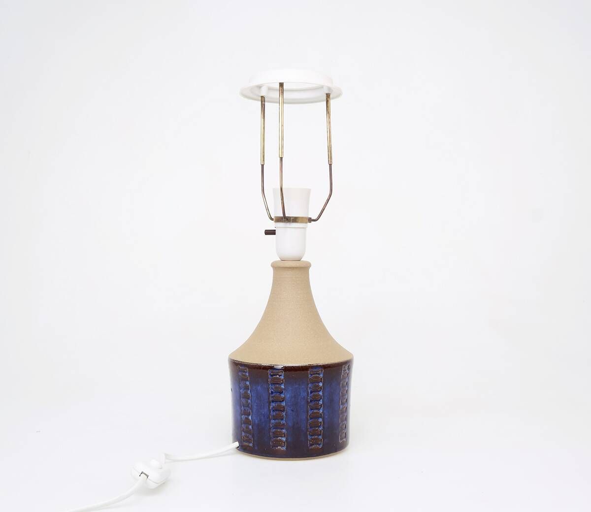 Søholm blue ceramic table lamp by Maria Philippi, 1960s
