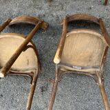Lot de 4 chaises Thonet bistrot originales en bois