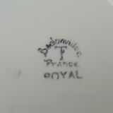 Plat rond en faïence de Badonviller modèle Royal diam 31 cm