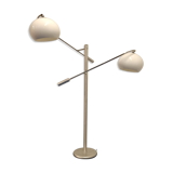 Lampadaire seventies en aluminium et chrome