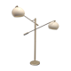 Lampadaire seventies en aluminium et chrome