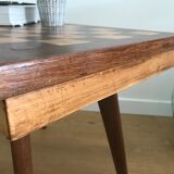 Side table with checkerboard pattern circa 1950