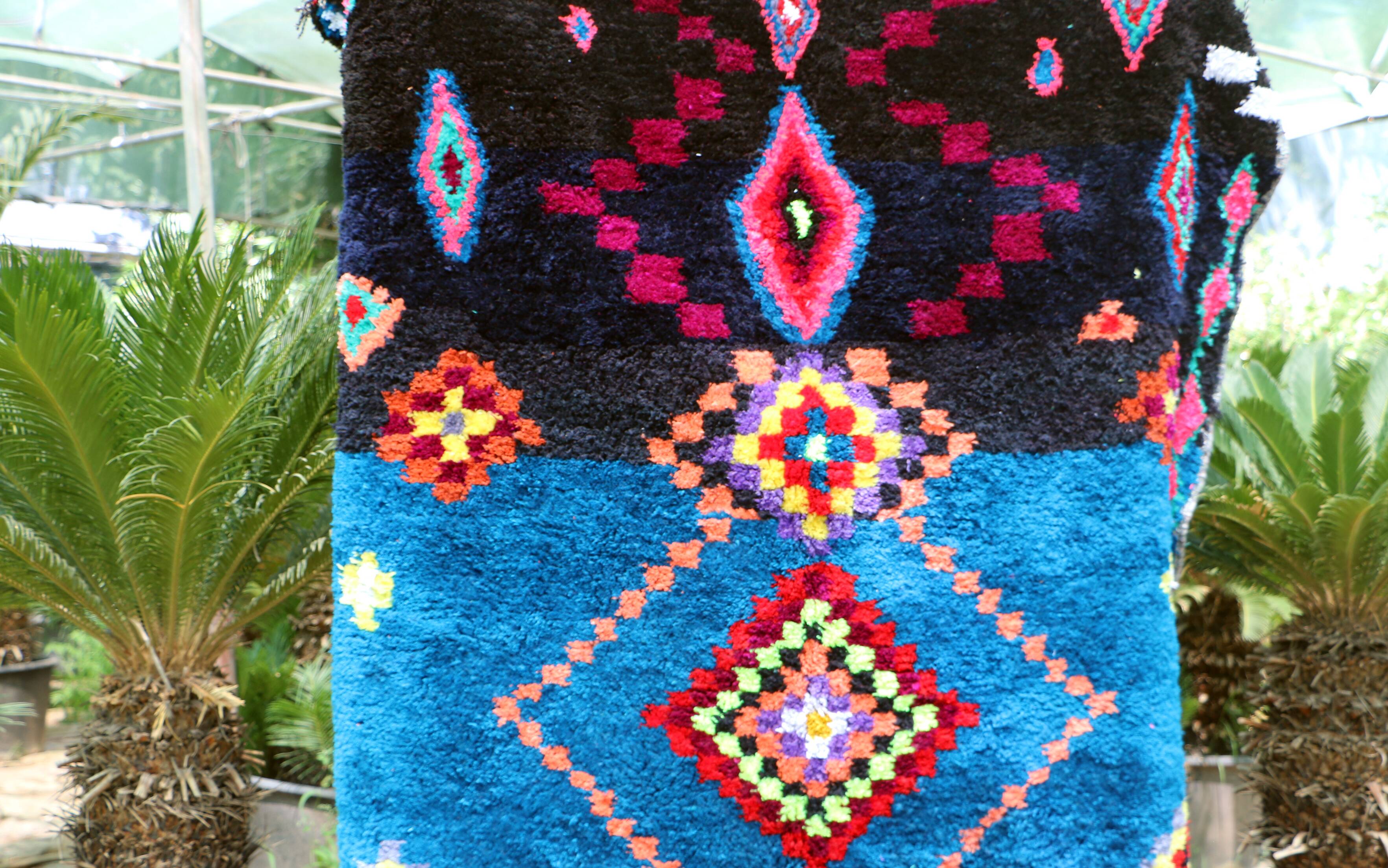 Boujaad style rug set vintage design, name: Life Back 170 cm / 210 cm.