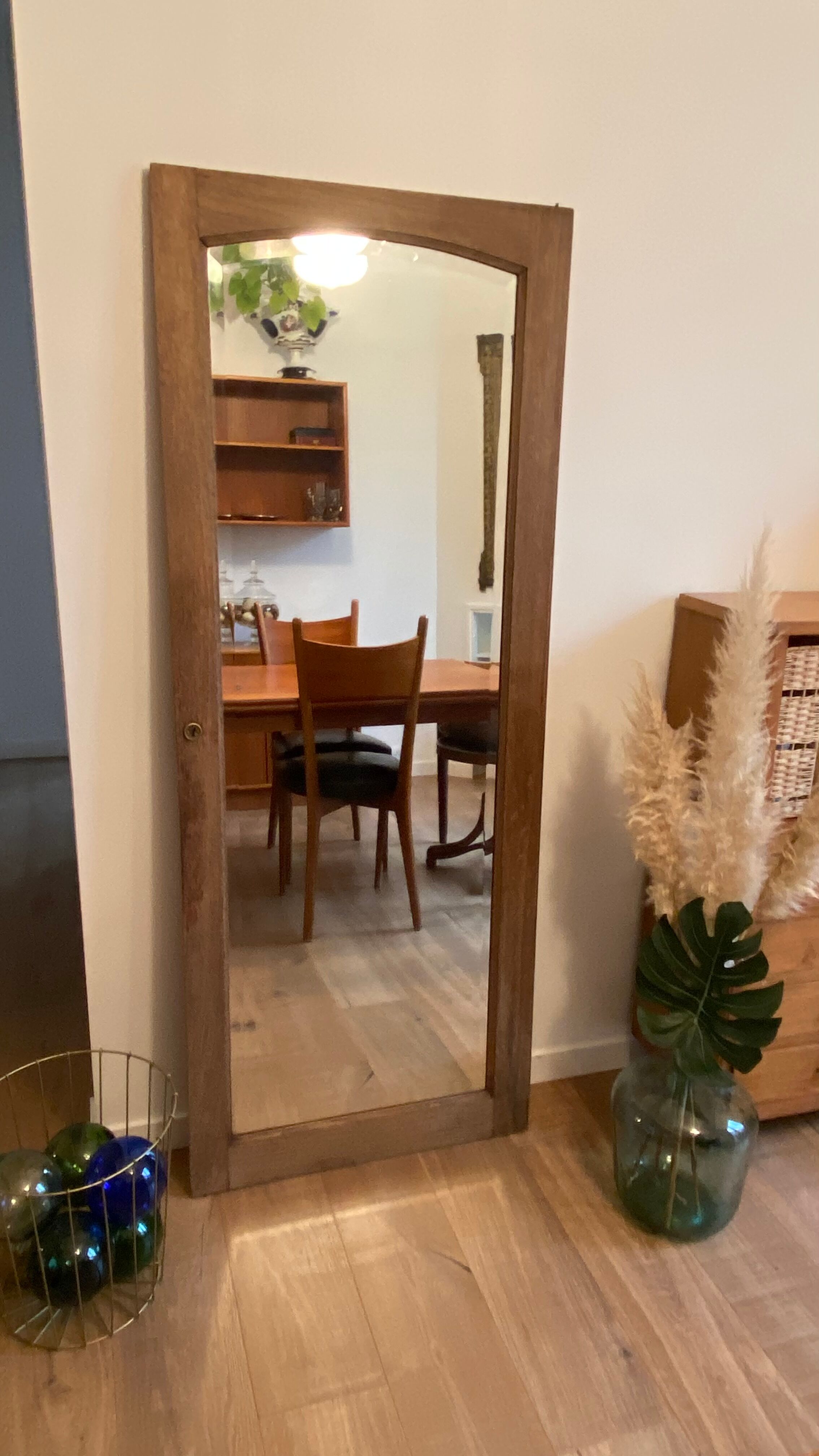 Beveled mirror 168 x 66 cm - 1950