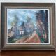 Framed reproduction painting of the painting "The Road" Maurice de Vlaminck