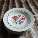 6 mismatched antique deep plates