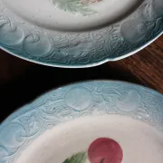 Small plates Barbotine Cherries K & G Saint Clément