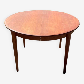 Table ronde danoise vintage en teck