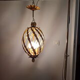 Golden metal chandelier