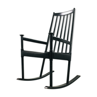 Black rocking chair Isabella by Karl-Axel Adolfsson for Gemla 1950 s
