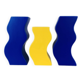 Trio of Asa vases, 1980s ceramic, vintage Memphis style