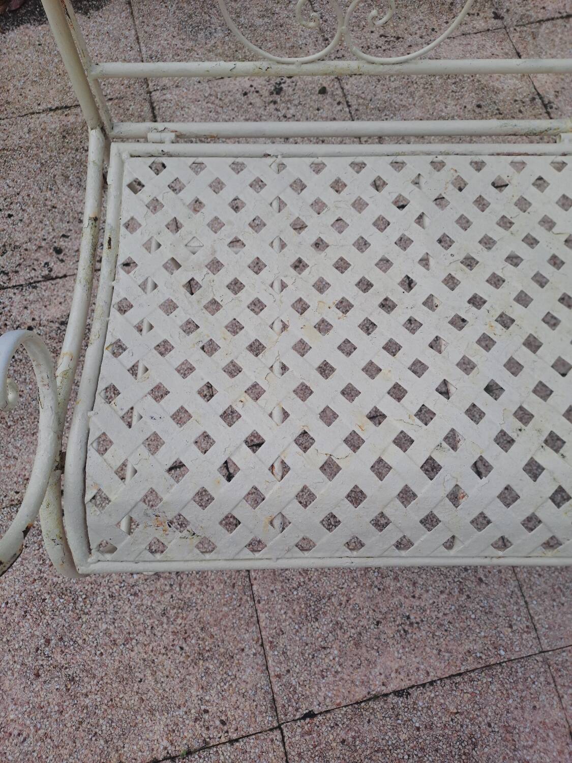 Wrought iron garden bench