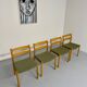 Set of 4 beech chairs designed by Niels Otto Møller, solid vintage beech