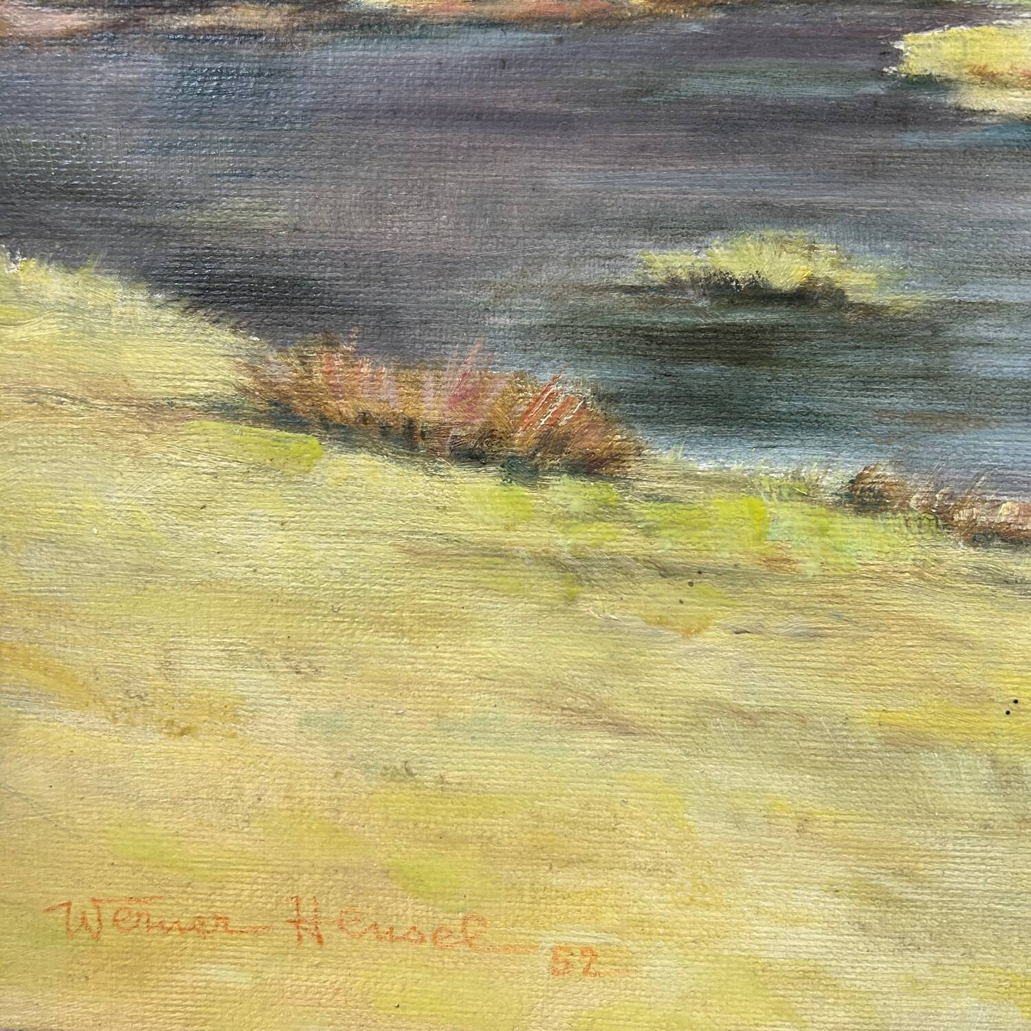 Large old signed painting