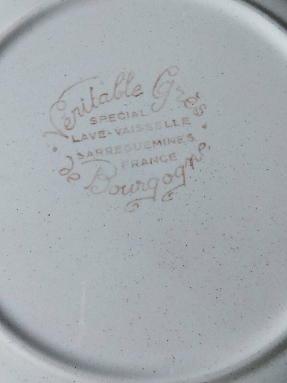 Stoneware plates Sarreguemines France