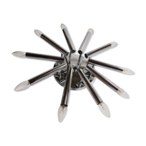 Chrome flush mount chandelier Maison Sciolari, 1970