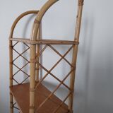 Rattan wall shelf