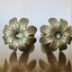 Pair of "palm tree" candlesticks in solid gilded brass, 1970