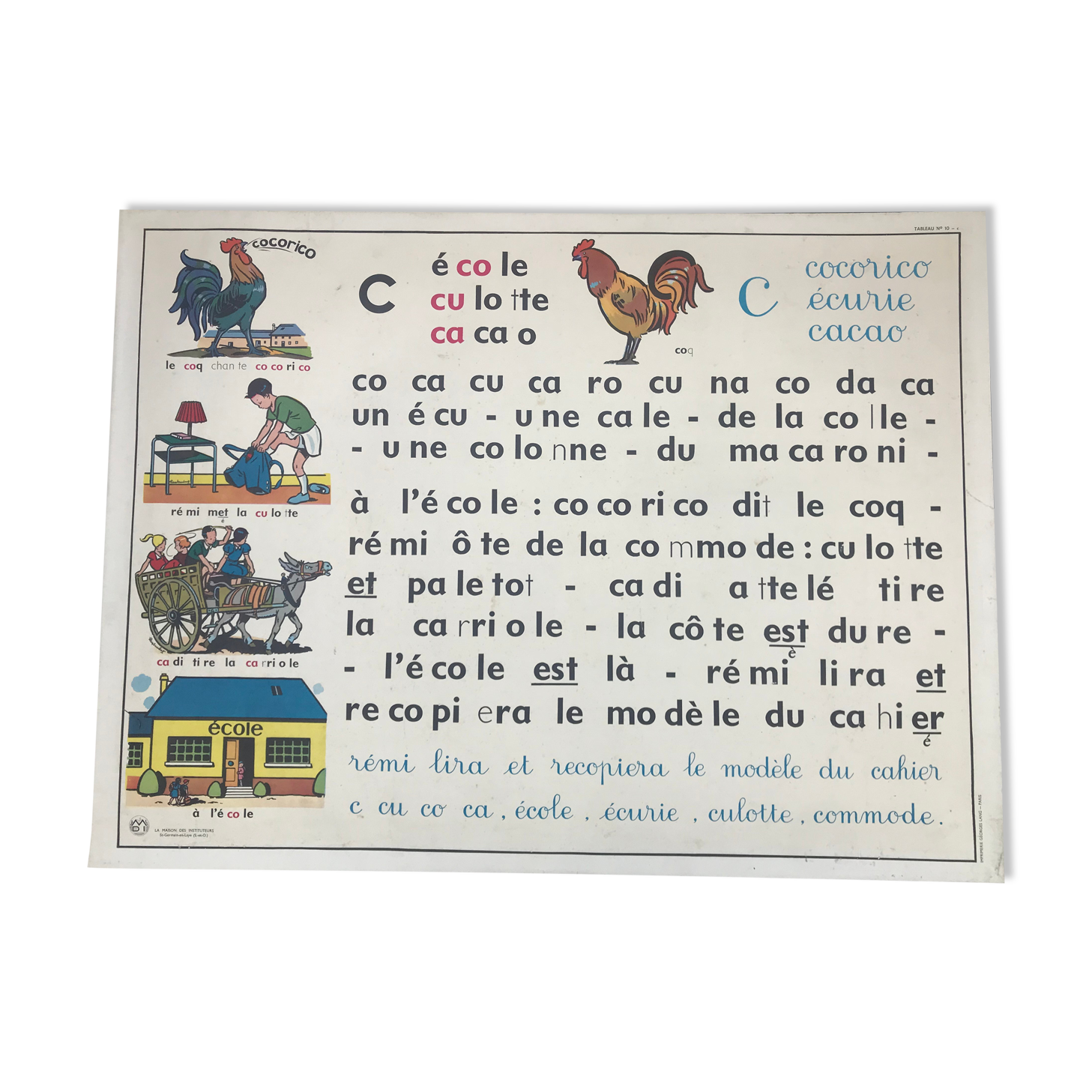 Vintage school poster