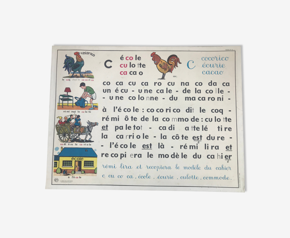 Affiche scolaire vintage