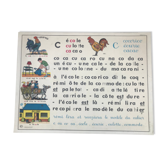Vintage school poster