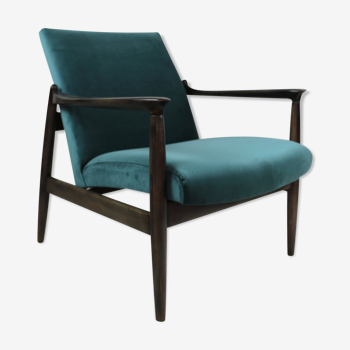 Fauteuil en velours vintage par Edmund Homa années 1970