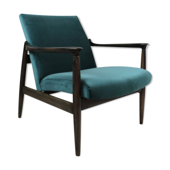 Fauteuil en velours vintage par Edmund Homa années 1970