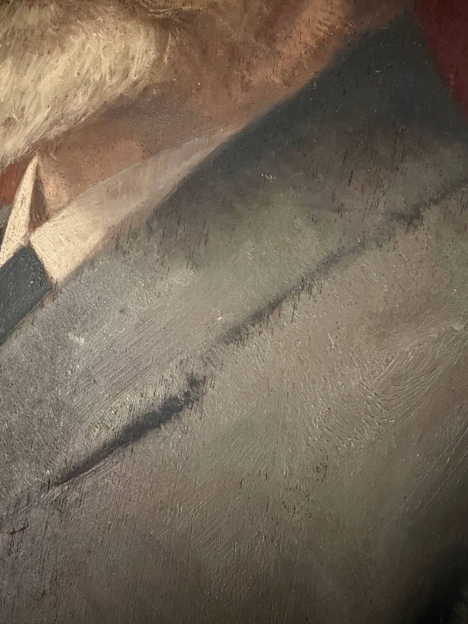 Tableau : huile sur panneau - portrait d’homme