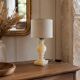 Vintage alabaster lamp with ecru shade – unique piece