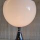 Table lamp in chrome metal and white globe - mid 20th century.