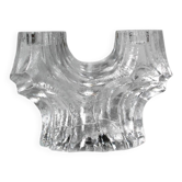 Christer Sjögren Brutalist Crystal Candle Holder, 1960s, Signed