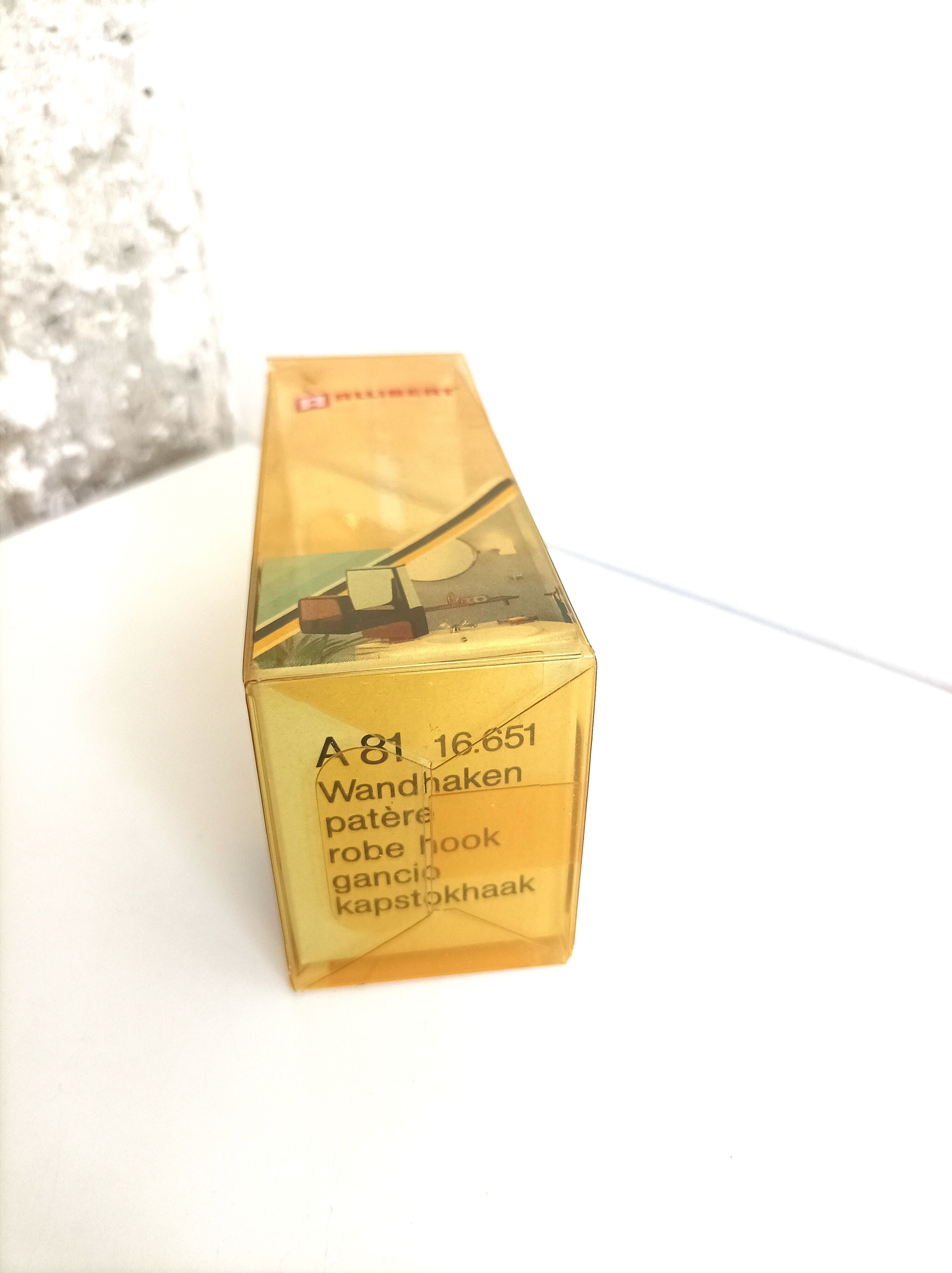 Translucent plexiglass and chrome metal coat hooks Allibert vintage 70s