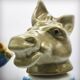Ceramic carafe "clown donkey" by Jim Beam, USA, 1960s